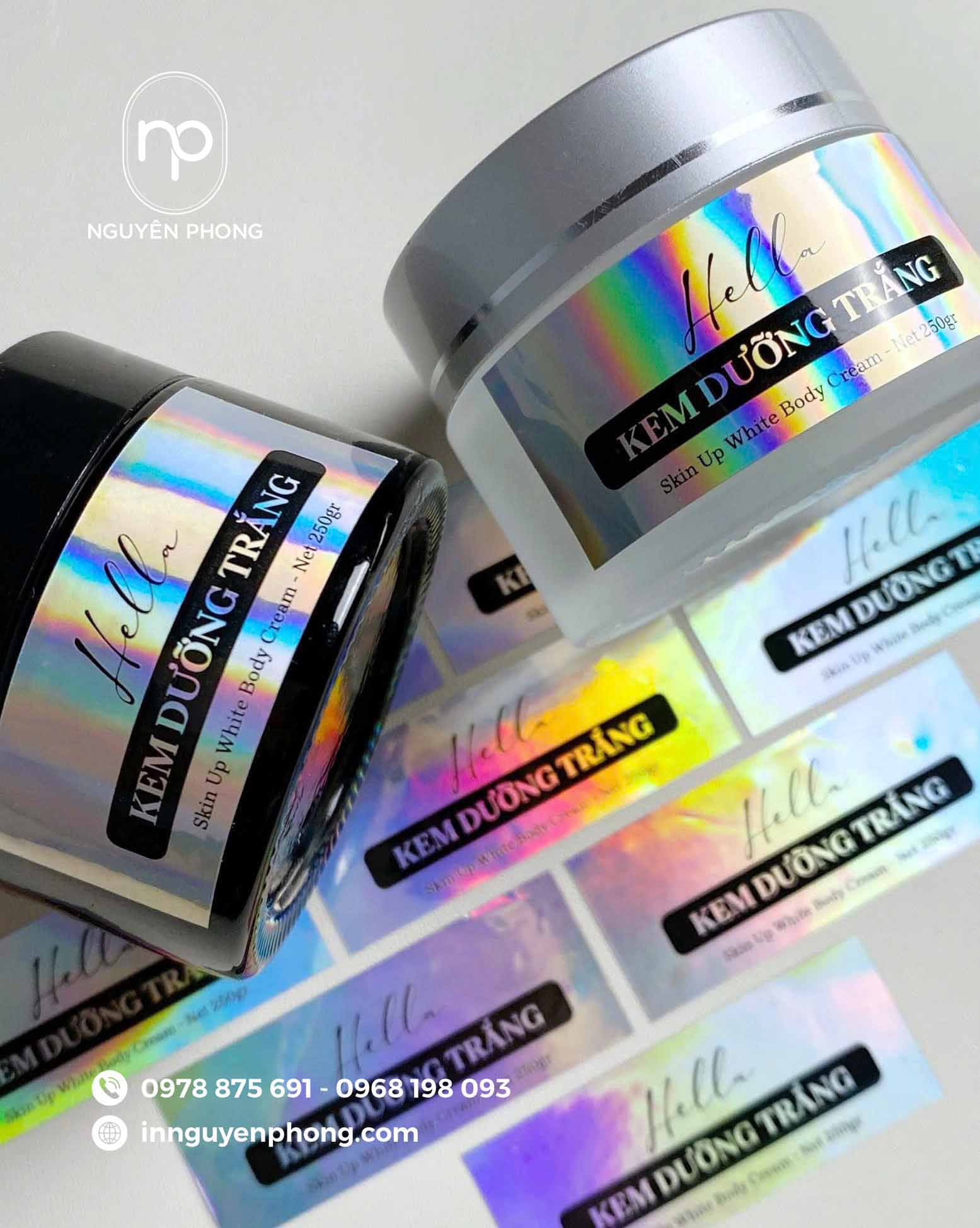 Mẫu tem 7 màu dán 